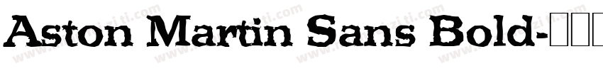 Aston Martin Sans Bold字体转换